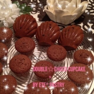 double☆choco cupcake